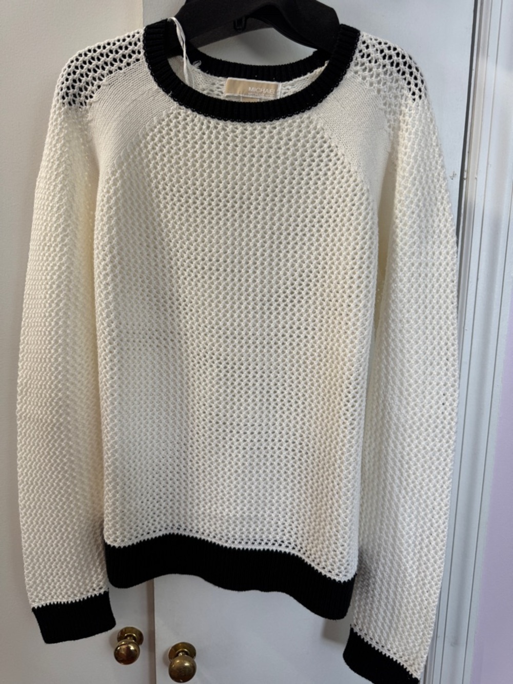 Michael Michael Kors Knit Sweater with Black Trim